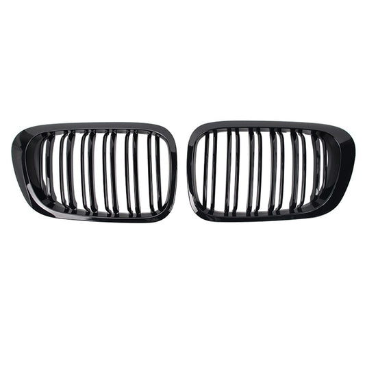 Kühlergrill Hochglanz Schwarz Doppel Linie passend für BMW 3er E46 1999-2003
