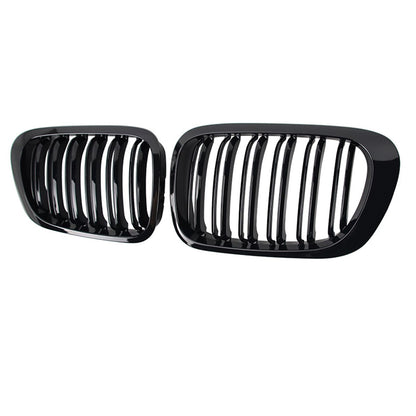 Kühlergrill Hochglanz Schwarz Doppel Linie passend für BMW 3er E46 1999-2003