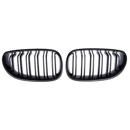 Doppelstreifen Matt Schwarz Grill passend für BMW 5er E60 E61 2003-2010