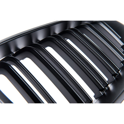 Doppelstreifen Matt Schwarz Grill passend für BMW 5er E60 E61 2003-2010