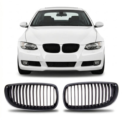Kühlergrill Single Line Matt Schwarz passend für BMW 3er E92 E93 2005-2010