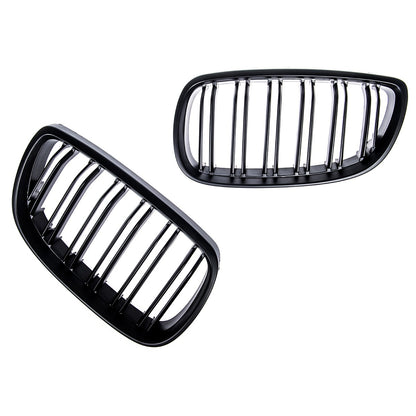 Doppel-Linie Matt Schwarz Grill passend für BMW 3er E92 E93 2005-2010