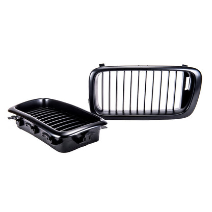 Sport Grill Single Line Matt Schwarz für BMW 7 E38 Pre-Facelift 1994-1999