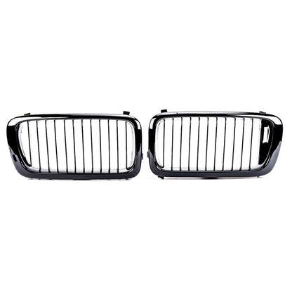 Sport Grill Glanz Schwarz für BMW 7 E38 Pre-Facelift 1994-1999 Einzelne Linie