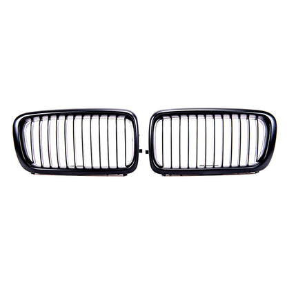 Kühlergrill Einlinie Matt Schwarz passend für BMW 7er E38 1994-2001
