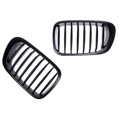 Sport Kühlergrill Single Line Matt Schwarz für BMW 3 E46 Coupe Cabrio 1999-2003