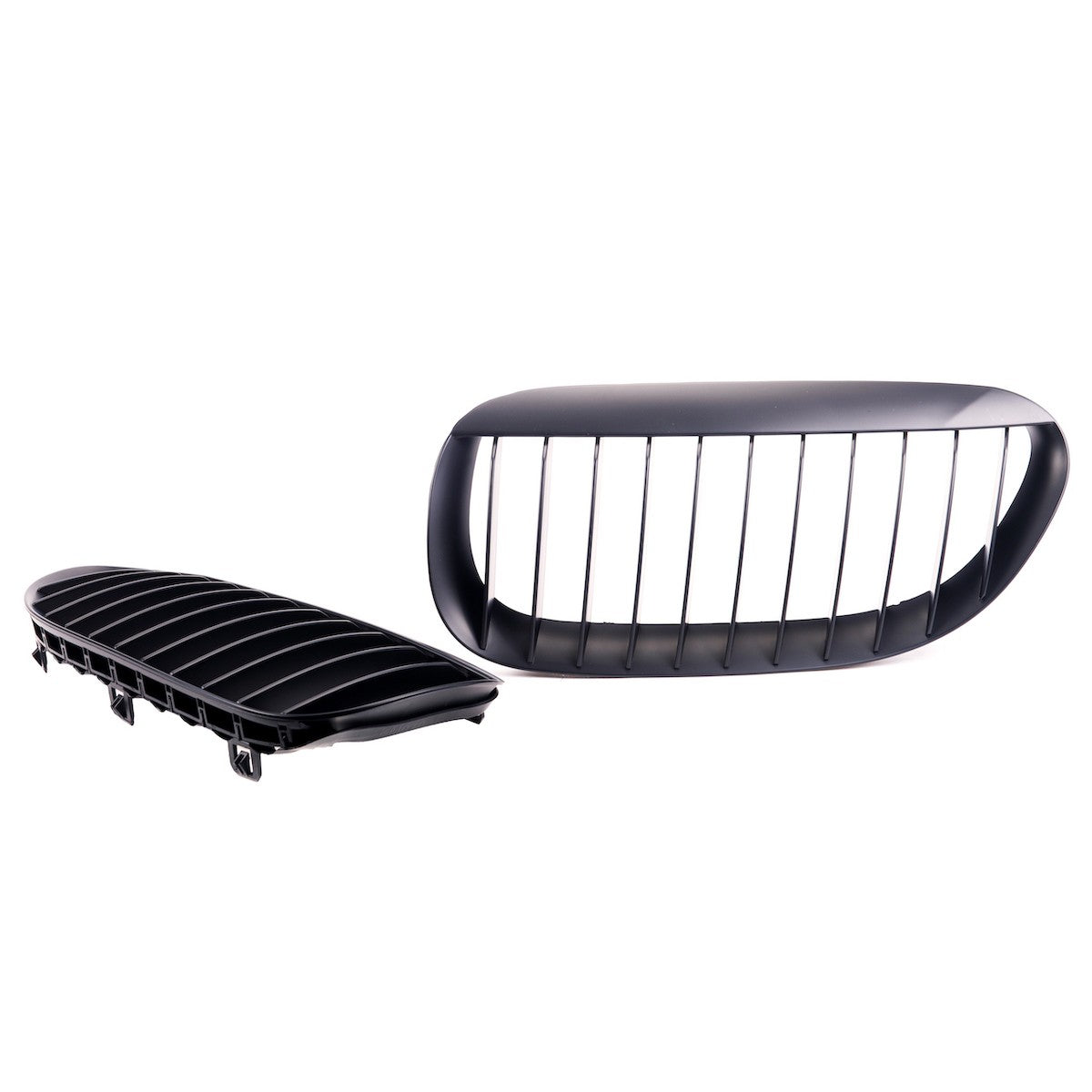 Kühlergrill Einzelstreifen Matt Schwarz passend für BMW 6er E63 E64 2003-2010
