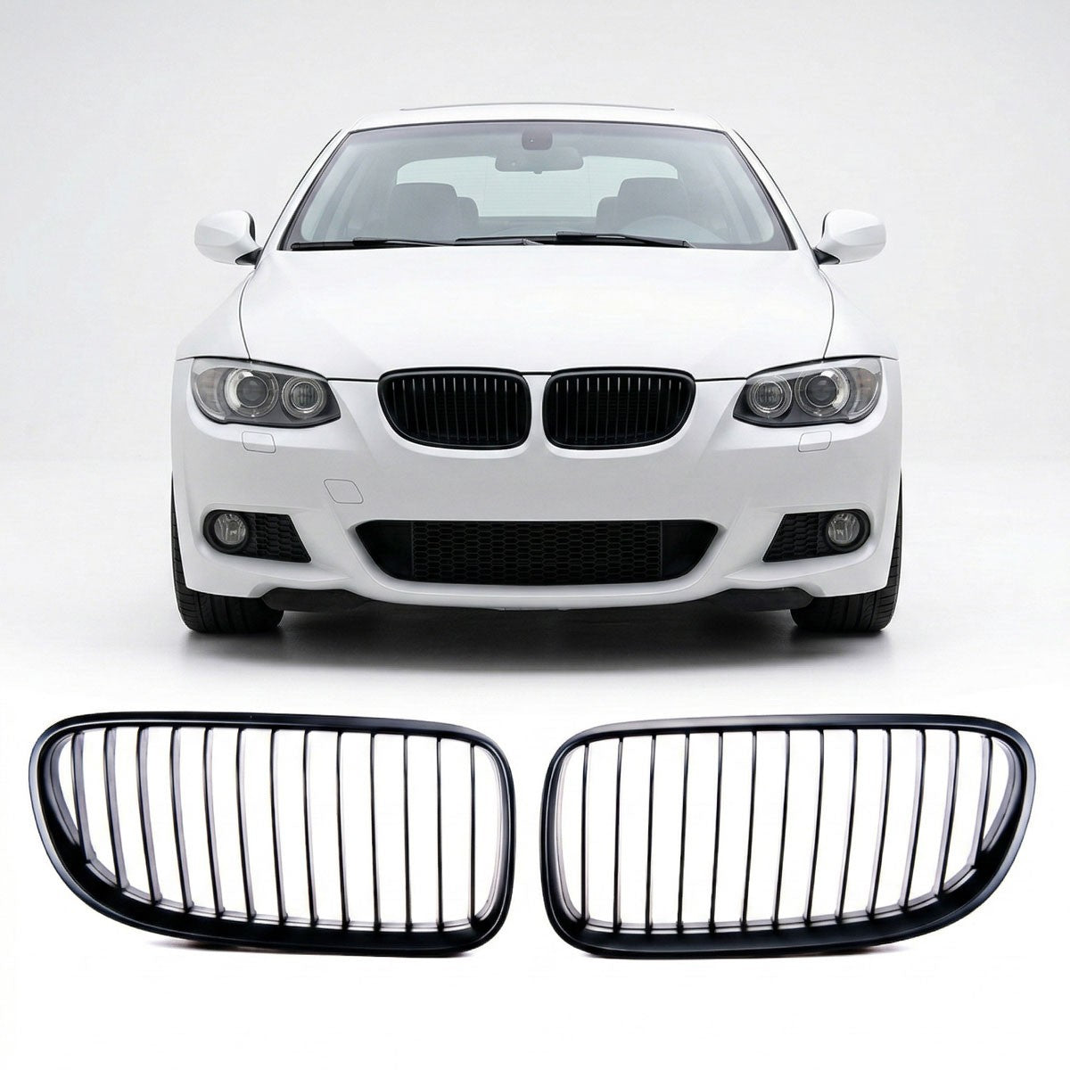 Grill Einzellinie Matt Schwarz passend für BMW 3er E92 E93 2010-2013