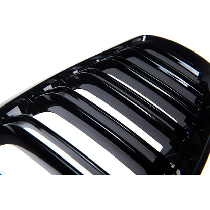 Vorderer Grill Hochglanz Schwarz Doppel-Linie passend für BMW 3 E92 E93 2005-2010