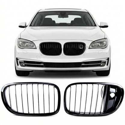 Hochglanz Schwarzer Einzel-Linie Vordergrill passend für BMW 7er F01-F04 2012-2016