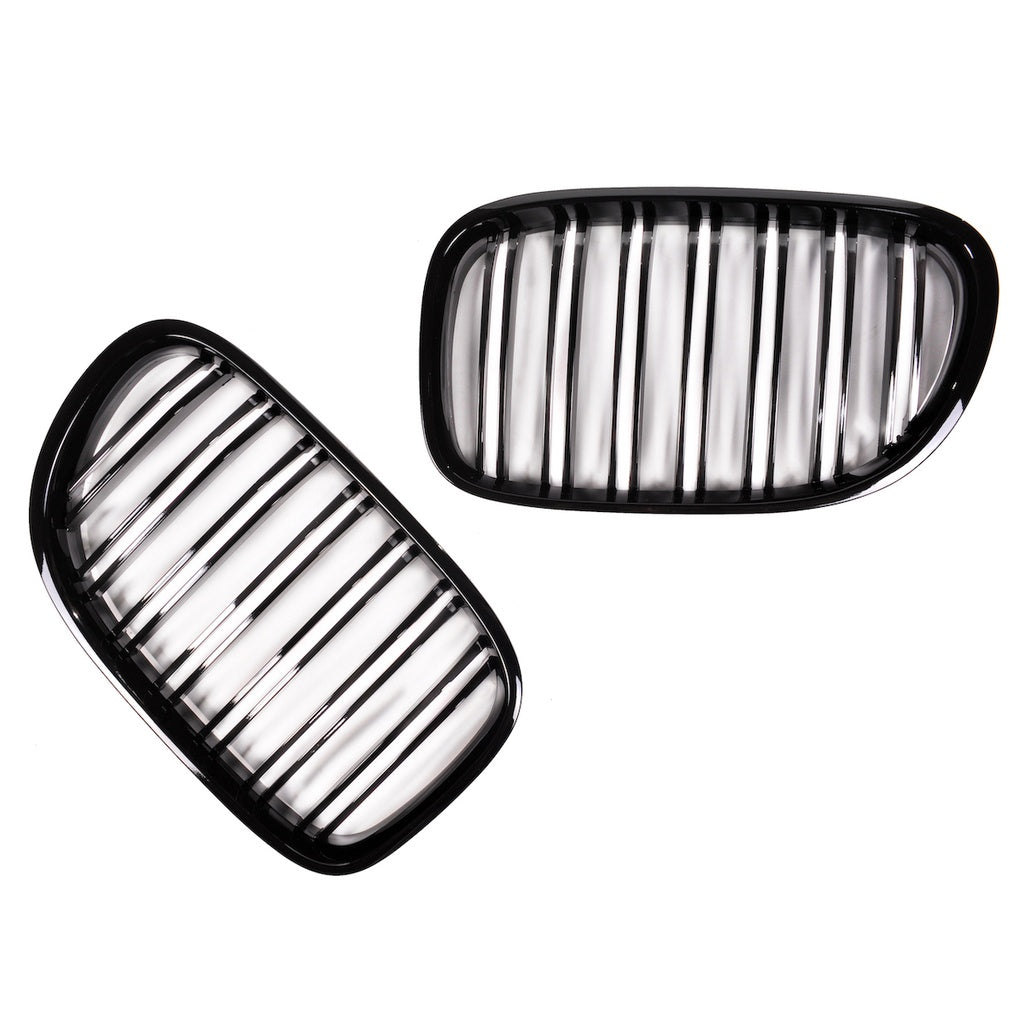 Sport Kühlergrill Dual Line Gloss Black für BMW 7 F01-F04 2008-2012 ABS Kunststoff