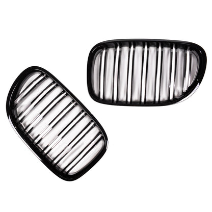 Sport Kühlergrill Dual Line Gloss Black für BMW 7 F01-F04 2008-2012 ABS Kunststoff