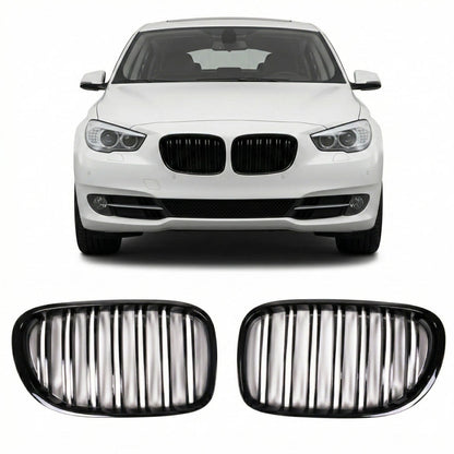 Hochglanz Schwarzer Einzel-Linie Vordergrill passend für BMW 5er GT F07 2013-2017