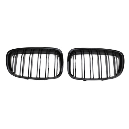 Dual Line Hochglanz Schwarz Kühlergrill passend für BMW 5er F07 GT 2013-2017