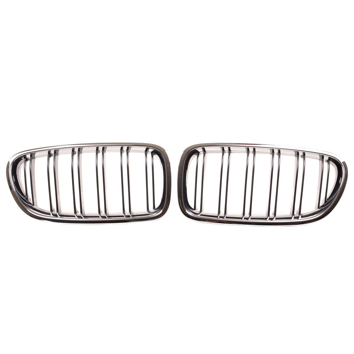 Doppelstreifen Kühlergrill Chrom & Schwarz passend für BMW 5er F10 F11 2010-2018