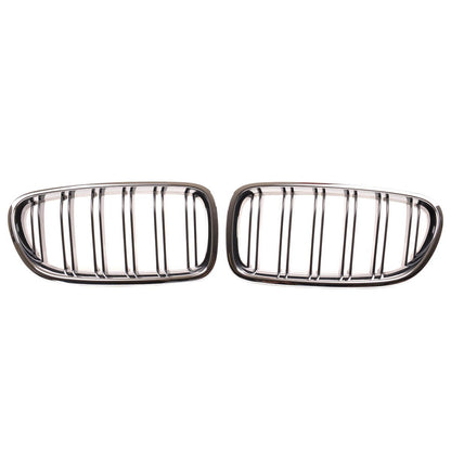 Doppelstreifen Kühlergrill Chrom & Schwarz passend für BMW 5er F10 F11 2010-2018
