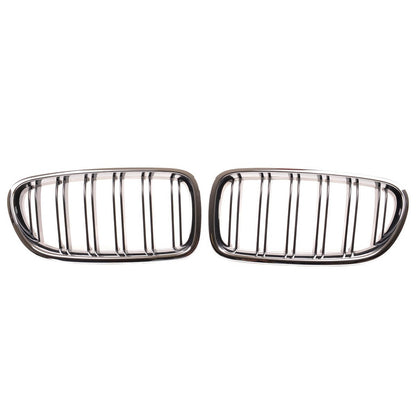 Sport Kühlergrill Dual Line Chrome Schwarz für BMW 5 F10 Limousine F11 Touring 2010-2018