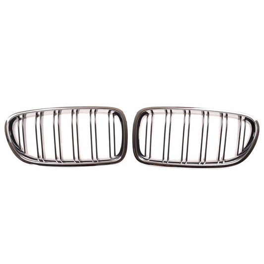 Sport Kühlergrill Dual Line Chrome Schwarz für BMW 5 F10 Limousine F11 Touring 2010-2018