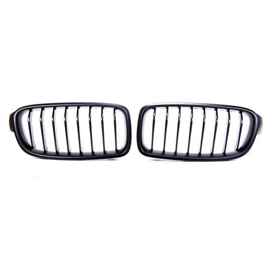 Matt Schwarz Einzel-Linien Grill passend für BMW 3er F30 F31 2011-2019