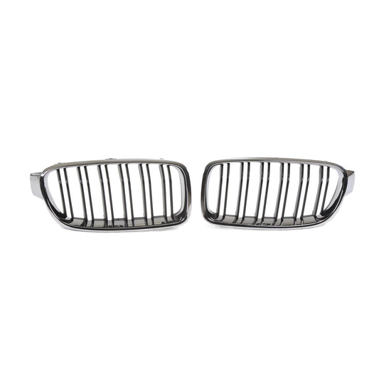 Sport Kühlergrill Dual Line Chrom Schwarz für BMW 3 F30 Limousine F31 Touring 2011-2019