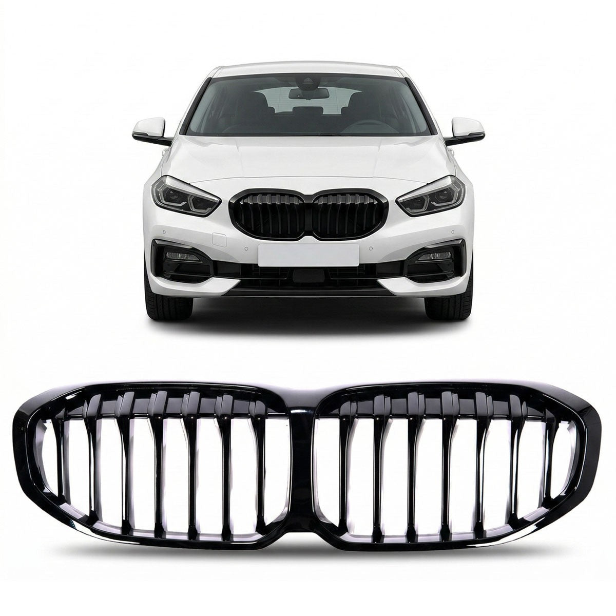 Sportgrill Hochglanz Schwarz passend für BMW 1er F40 Hatchback 2019-2024