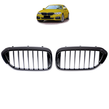 Kühlergrill Hochglanz Schwarz Einzelstrebe passend für BMW 5er G30 G31 2017-2020