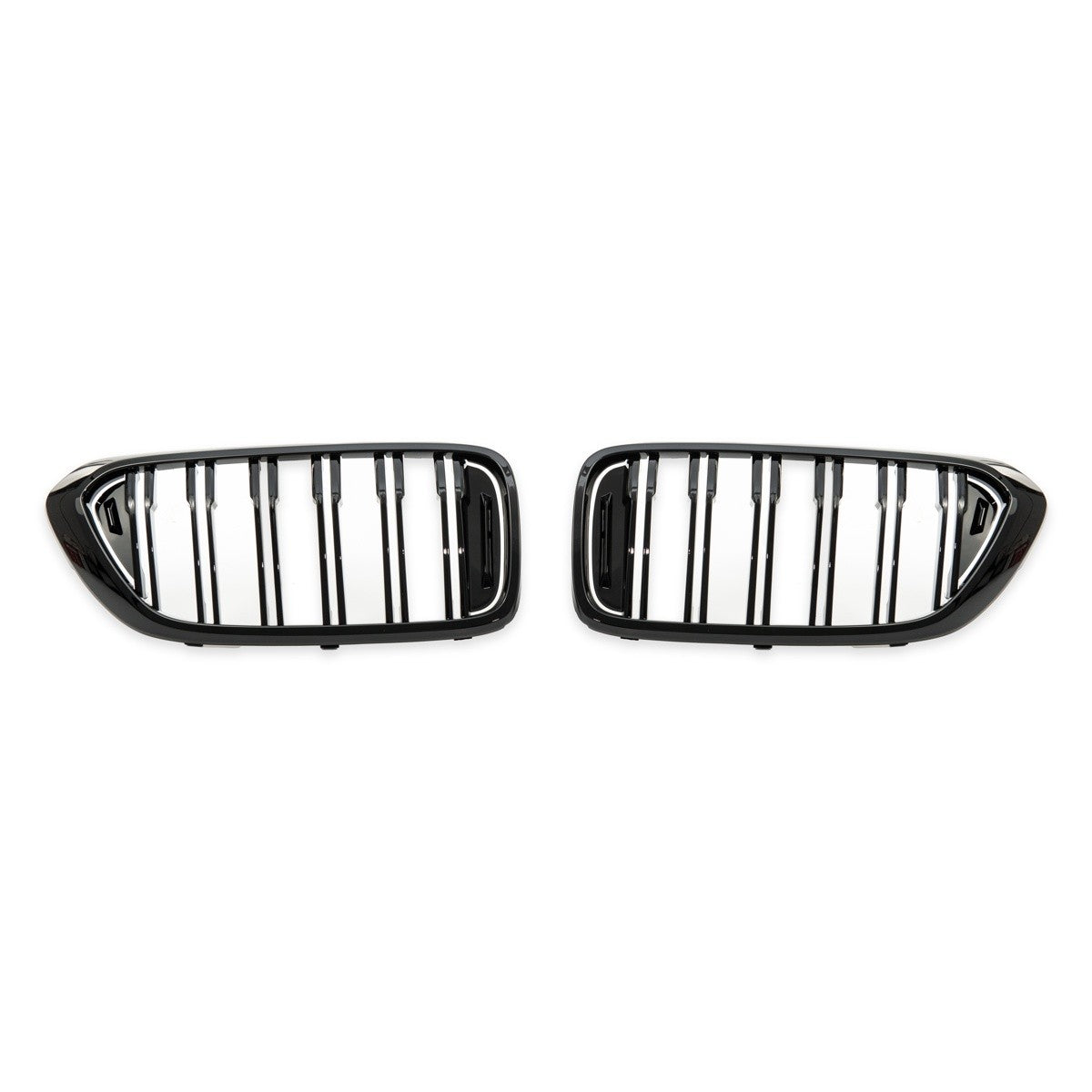 Doppelstreifen Hochglanz Schwarz Sportgrill passend für BMW 6er G32 2017-2020