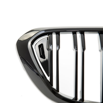 Doppelstreifen Hochglanz Schwarz Sportgrill passend für BMW 6er G32 2017-2020