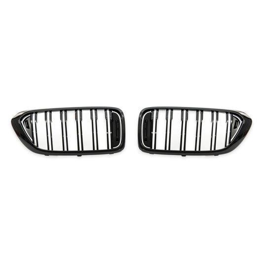 Sport Kühlergrill Doppel Linie Glänzend Schwarz BMW 6 G32 Gran Turismo 2017-2020 Pre-Facelift