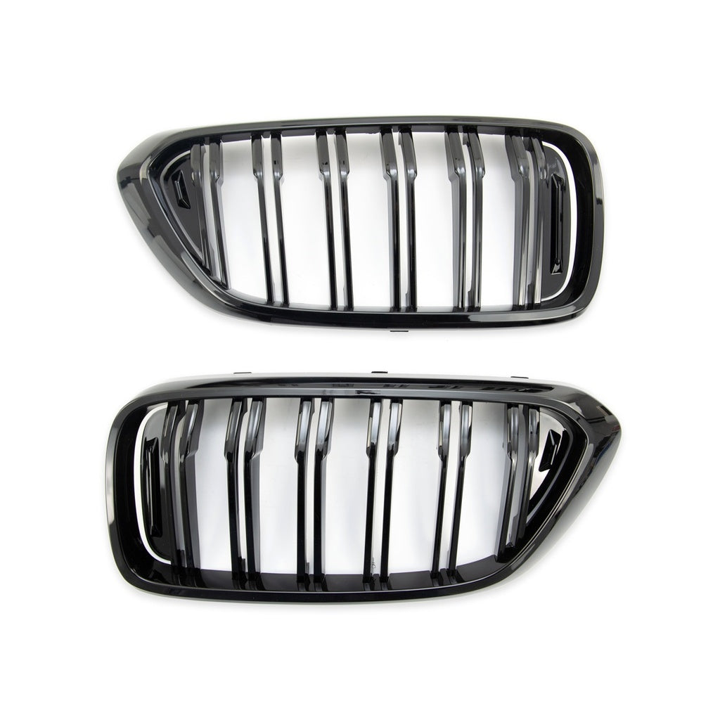 Sport Kühlergrill Doppel Linie Glänzend Schwarz BMW 6 G32 Gran Turismo 2017-2020 Pre-Facelift