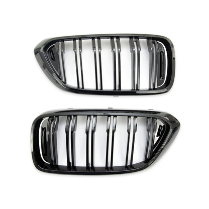 Sport Kühlergrill Doppel Linie Glänzend Schwarz BMW 6 G32 Gran Turismo 2017-2020 Pre-Facelift