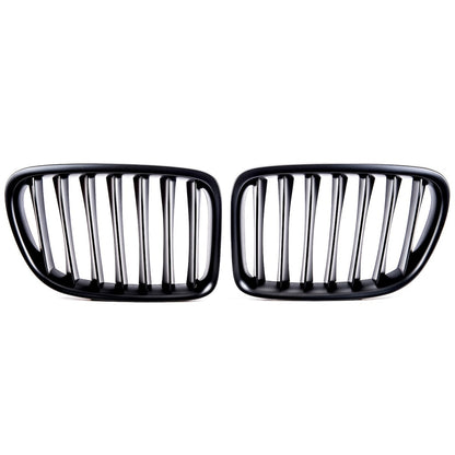 Sport Kühlergrill Single Line Matt Schwarz für BMW X1 E84 2009-2015