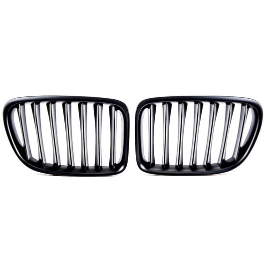 Sport Kühlergrill Single Line Matt Schwarz für BMW X1 E84 2009-2015