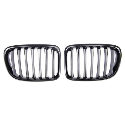 Sportgrill Hochglanz Schwarz passend für BMW X1 (E84) (2009-2015) Einzelstreifen