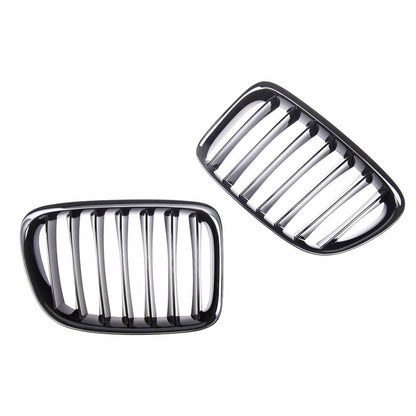Sportgrill Hochglanz Schwarz passend für BMW X1 (E84) (2009-2015) Einzelstreifen