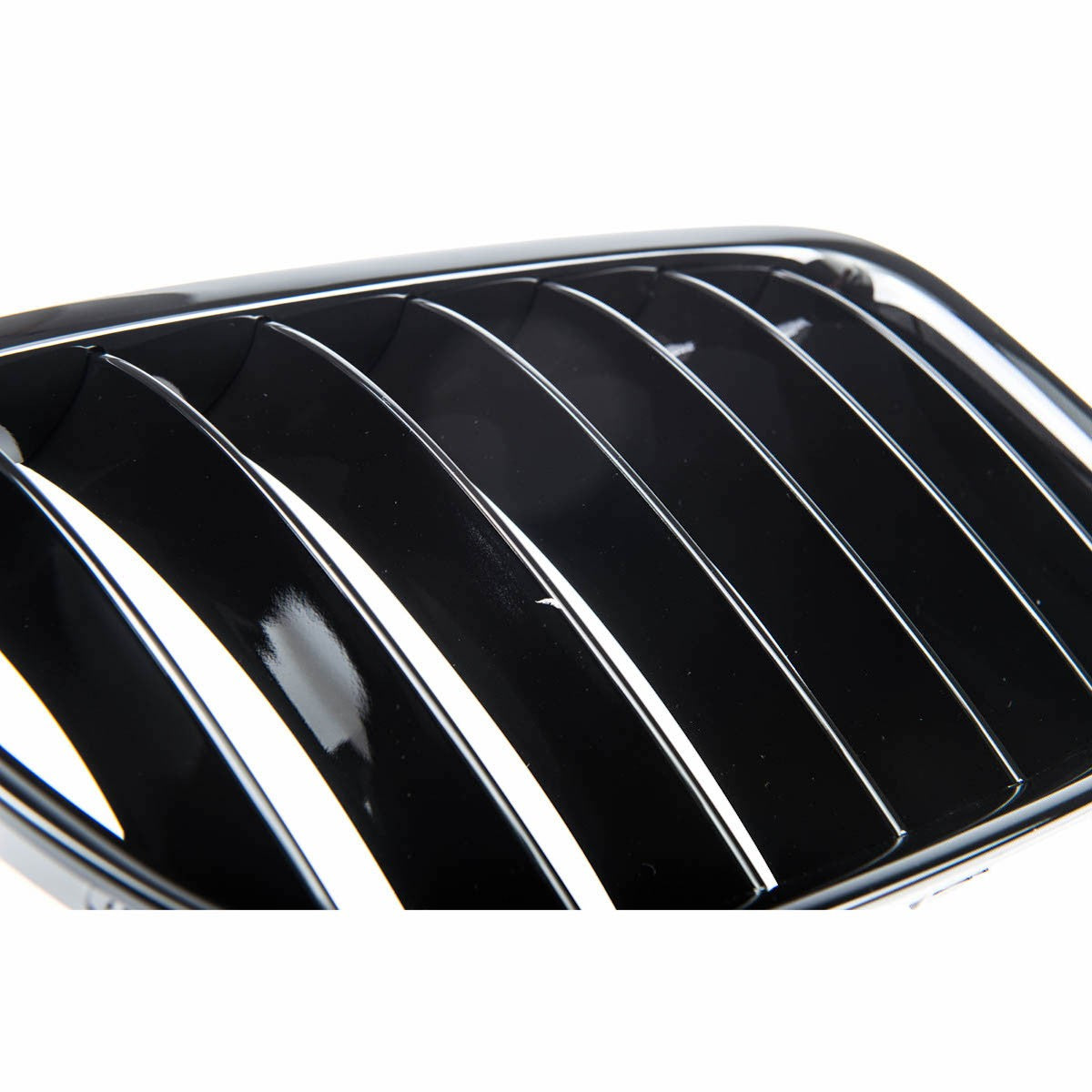 Sportgrill Hochglanz Schwarz passend für BMW X1 (E84) (2009-2015) Einzelstreifen