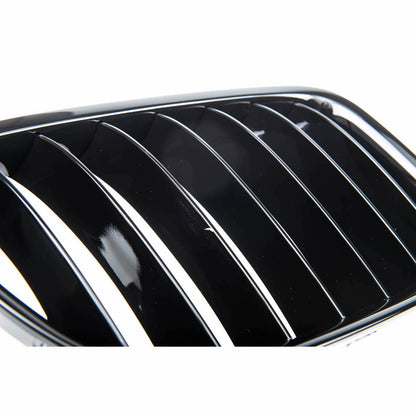 Sportgrill Hochglanz Schwarz passend für BMW X1 (E84) (2009-2015) Einzelstreifen