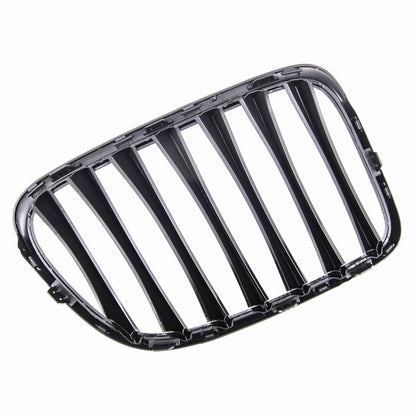 Sportgrill Hochglanz Schwarz passend für BMW X1 (E84) (2009-2015) Einzelstreifen