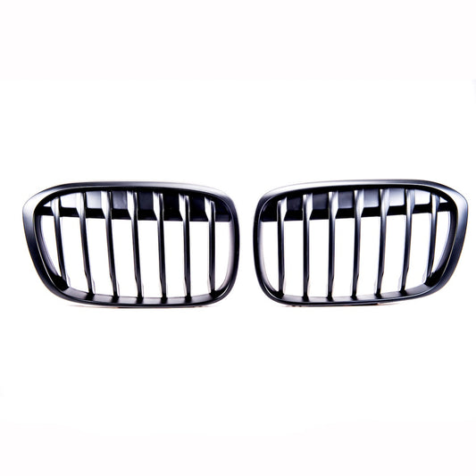 Sport Kühlergrill Single Line Matt Schwarz für BMW X1 F48 Pre-Facelift 2015-2019