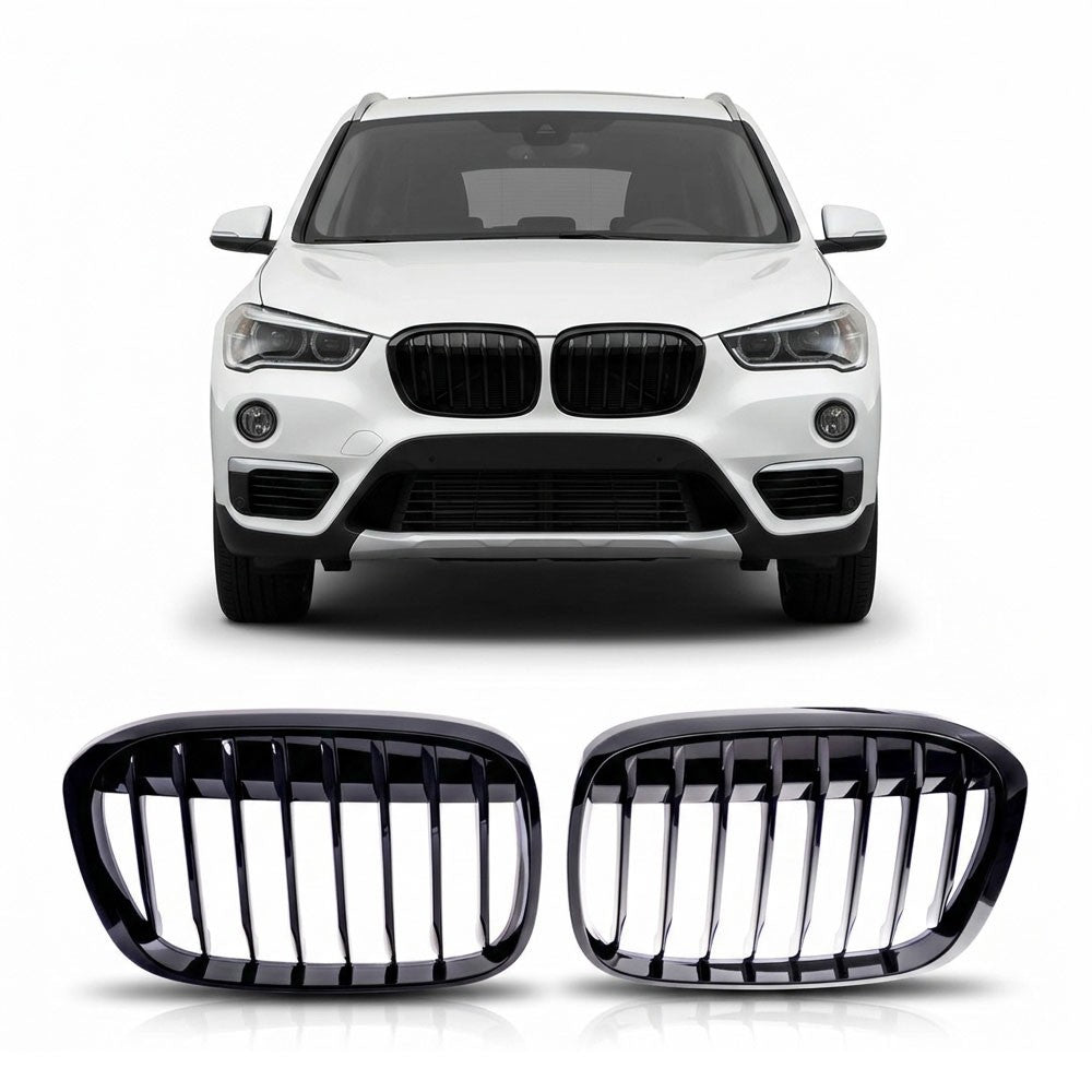 Sportgrill Hochglanz Schwarz passend für BMW X1 F48 2015-2019