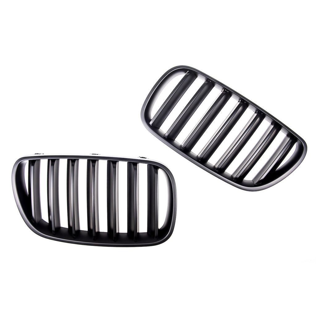 Sport Kühlergrill Single Line Mattschwarz für BMW X3 E83 Facelift 2006-2010