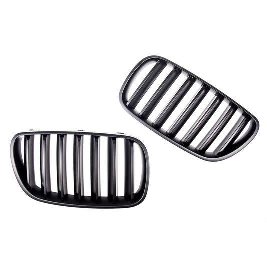 Sport Kühlergrill Single Line Mattschwarz für BMW X3 E83 Facelift 2006-2010