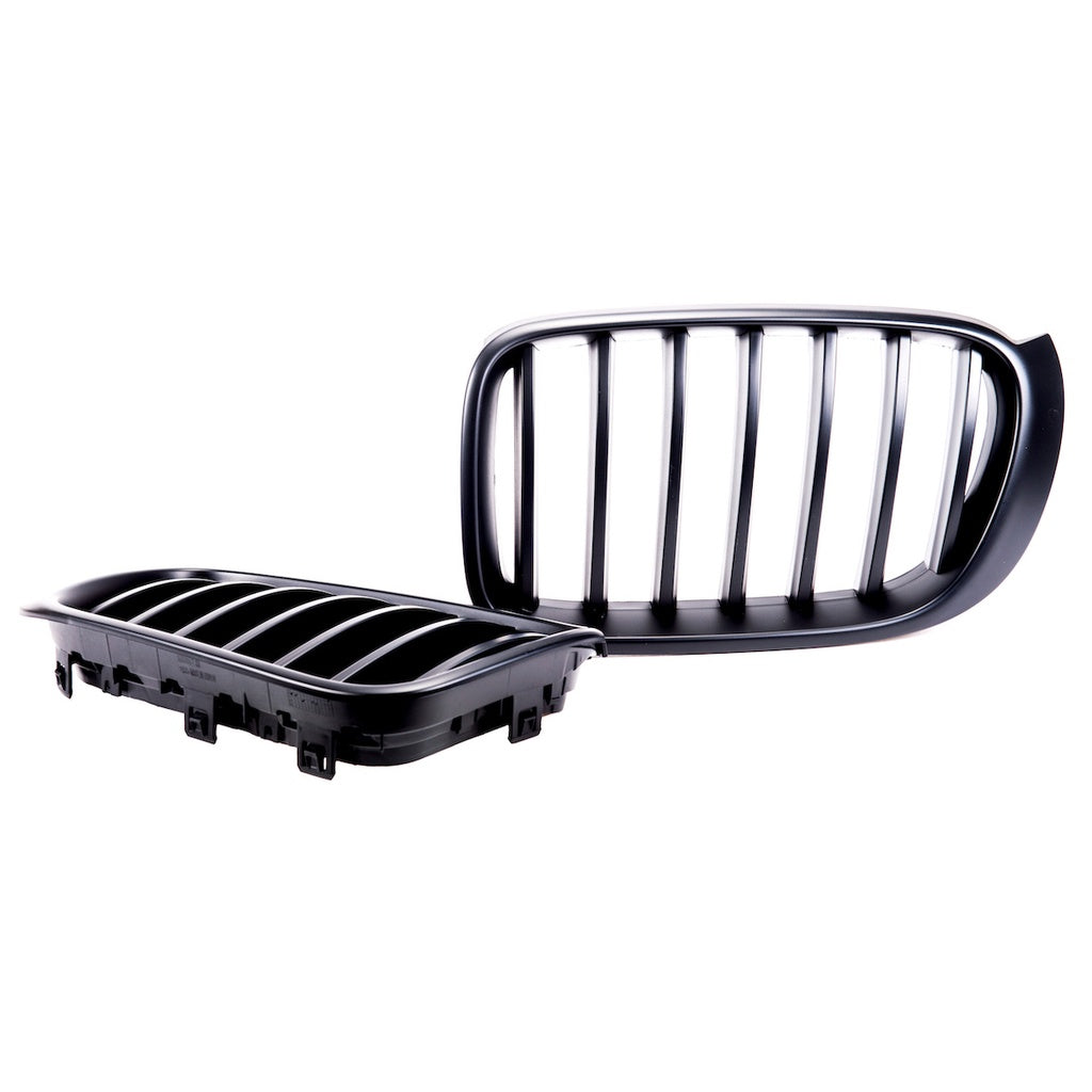 Sportgrill Single Line Mattschwarz für BMW X3 F25 X4 F26 Facelift 2014-2018