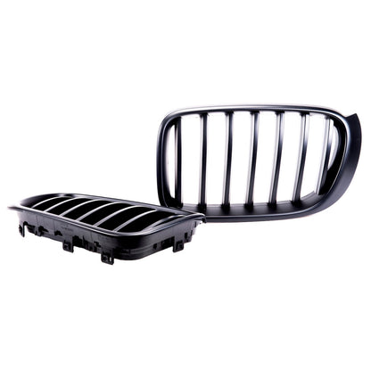 Sportgrill Single Line Mattschwarz für BMW X3 F25 X4 F26 Facelift 2014-2018