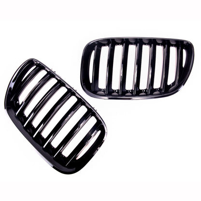 Frontgrill Hochglanz Schwarz Einzelschlitz passend für BMW X5 E53 2003-2007