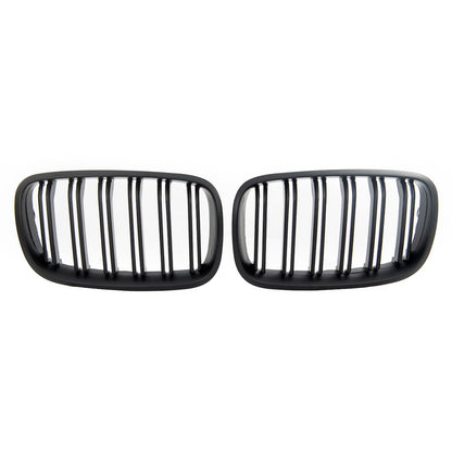 Sport Kühlergrill Dual Line Matt Schwarz für BMW X6 E71 E72 X5 E70 2007-2013 