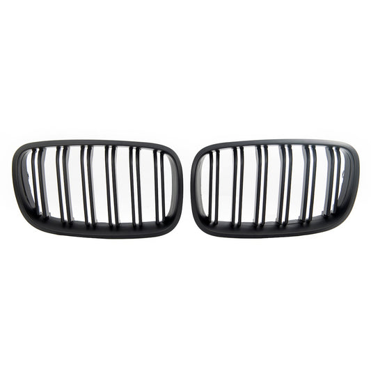 Sport Kühlergrill Dual Line Matt Schwarz für BMW X6 E71 E72 X5 E70 2007-2013 