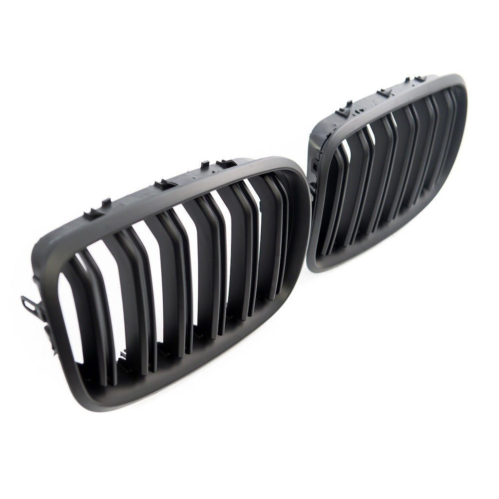 Sport Kühlergrill Dual Line Matt Schwarz für BMW X6 E71 E72 X5 E70 2007-2013 