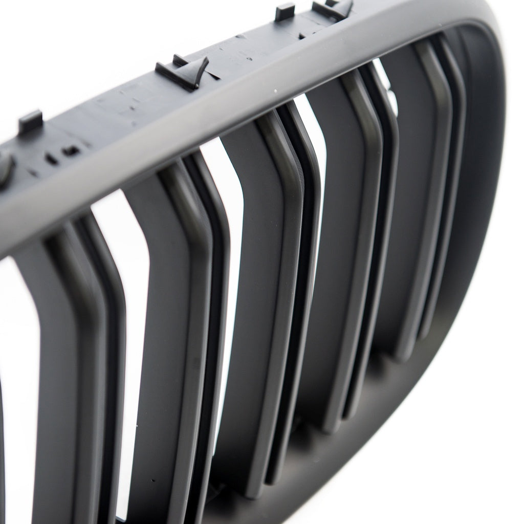 Sport Kühlergrill Dual Line Matt Schwarz für BMW X6 E71 E72 X5 E70 2007-2013 