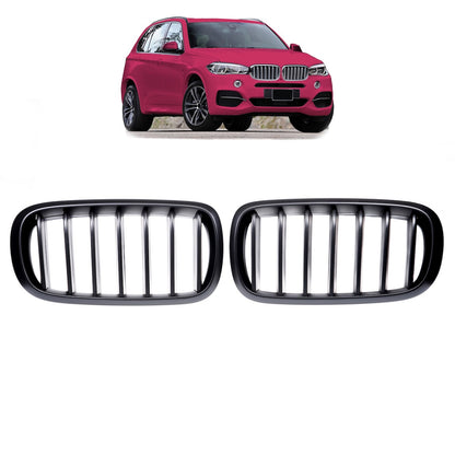 Matt Schwarz Einzellinie Frontgrill passend für BMW X5 X6 2013-2018